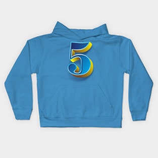 Float 5 Blue Yellow Kids Hoodie